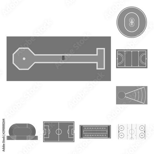 Vector design of grass and game sign. Set of grass and construction vector icon for stock.