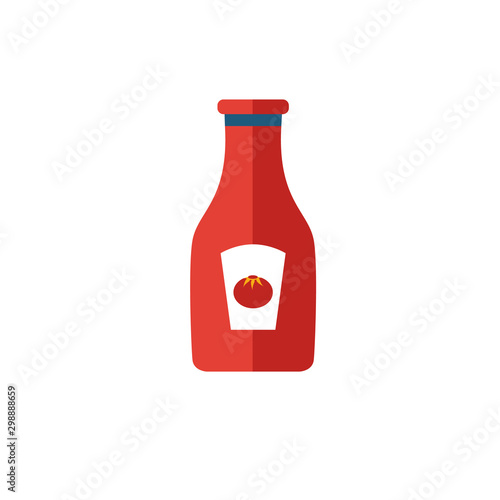 Ketchup icon. Simple flat element from fastfood collection. Creative ketchup icon for templates, software and apps