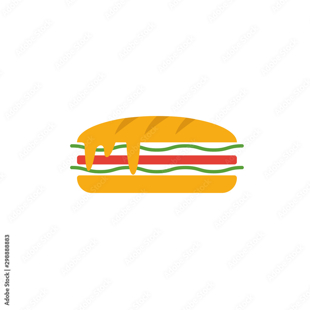 rechter Meestal Imperialisme Sandwich icon. Simple flat element from fastfood collection. Creative  sandwich icon for templates, software and apps Stock Vector | Adobe Stock