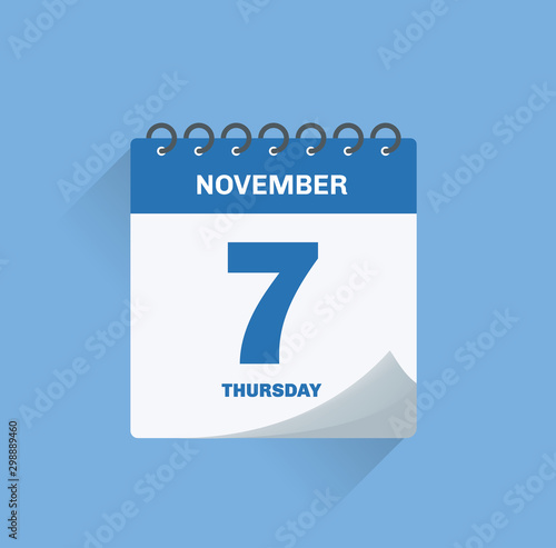 Day calendar with date November 7.