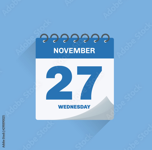 Day calendar with date November 27.