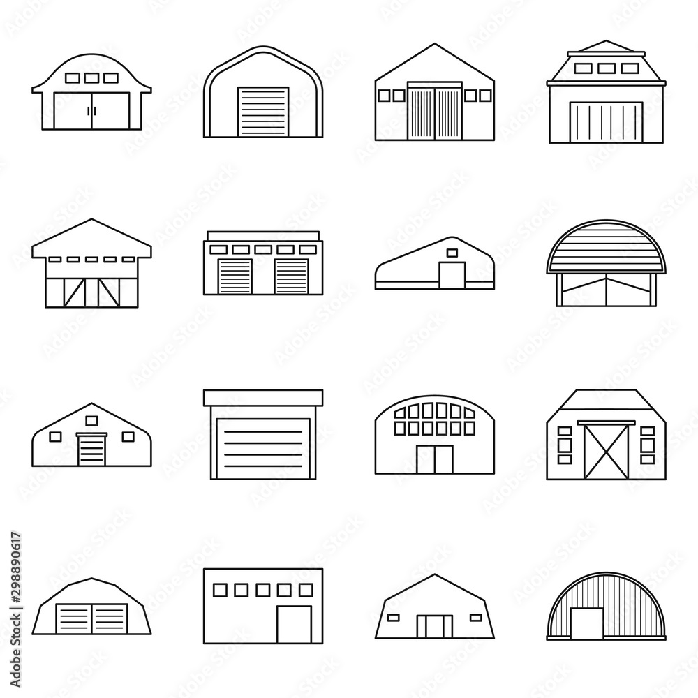 Vector design of building and agricultural icon. Collection of building and barn vector icon for stock.