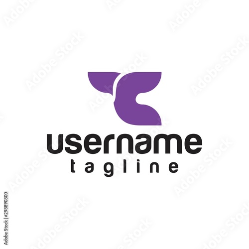 Tc t c dots letter logo with purple bubbles vector