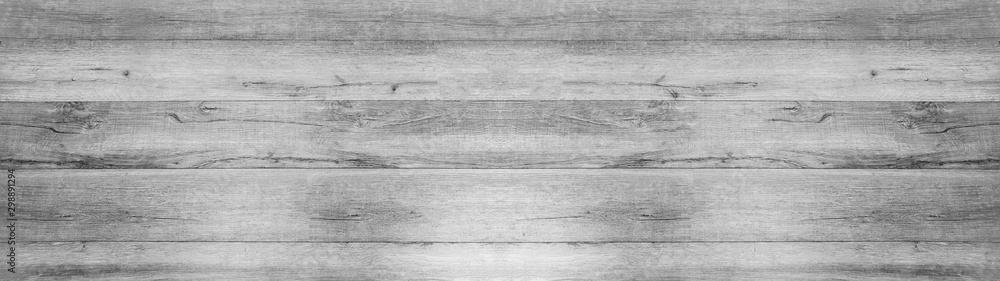 old bight light white grey  rustic wooden texture - wood background panorama banner long - obrazy, fototapety, plakaty 