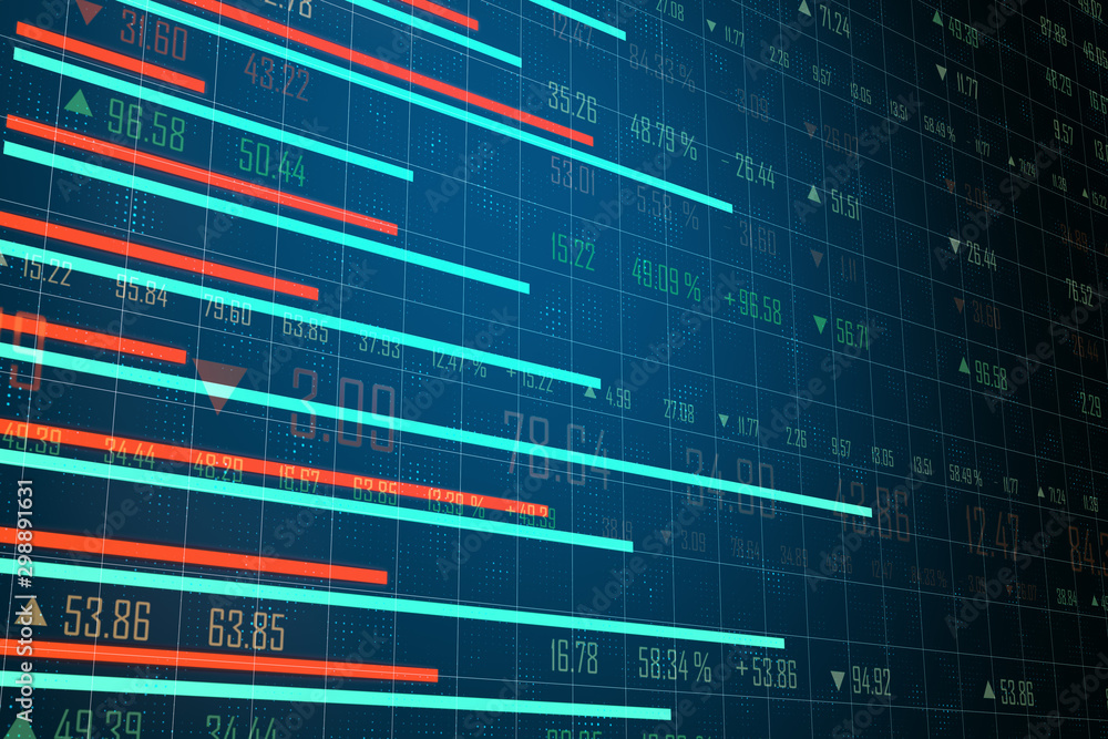 Obraz premium Creative forex chart backdrop