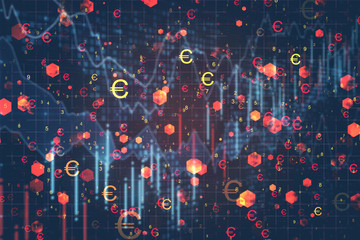 Creative background with euro signs
