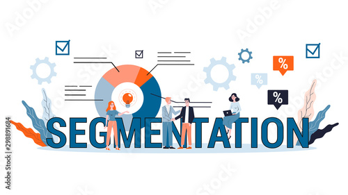 Segmentation in the business and marketing concept. Product