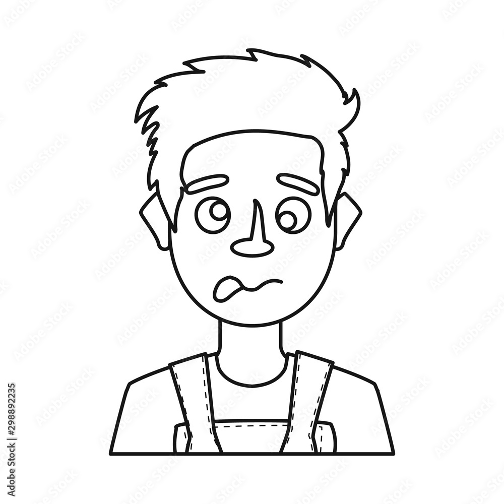 Isolated object of guy and laugh symbol. Collection of guy and funny stock vector illustration. Isolated object of guy and laugh symbol. Collection of guy and funny stock vector illustration.