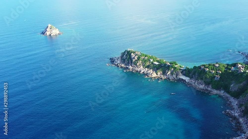 Aerial view Koh Tao Island ,Surat,Thailand,Koh Nang yuan Island