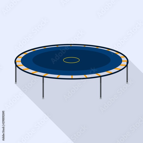 Kids trampoline icon. Flat illustration of kids trampoline vector icon for web design