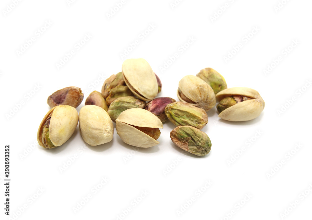 Pistachio nuts isolated on white background Pistachio nuts isolated on white background