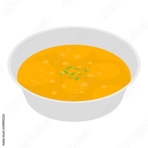 Peas soup icon. Isometric of peas soup vector icon for web design isolated on white background