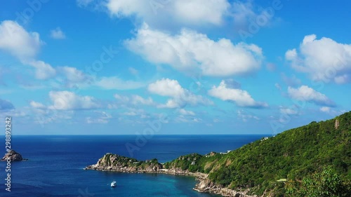 Aerial view Koh Tao Island ,Surat,Thailand,Koh Nang yuan Island