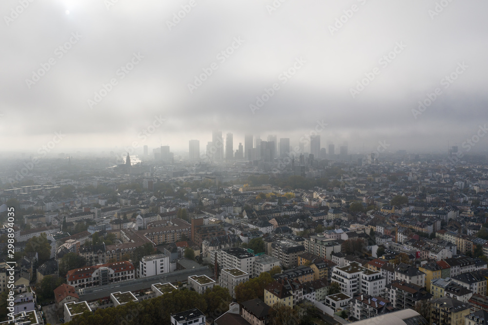 Fototapeta premium default A foggy day in Frankfurt am Main.