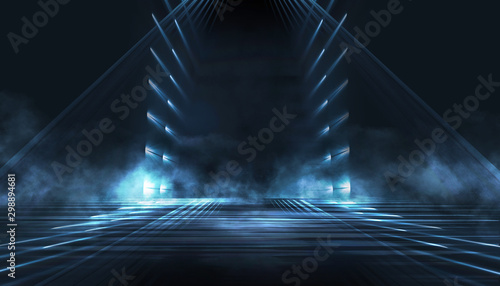 Empty background scene. Dar...