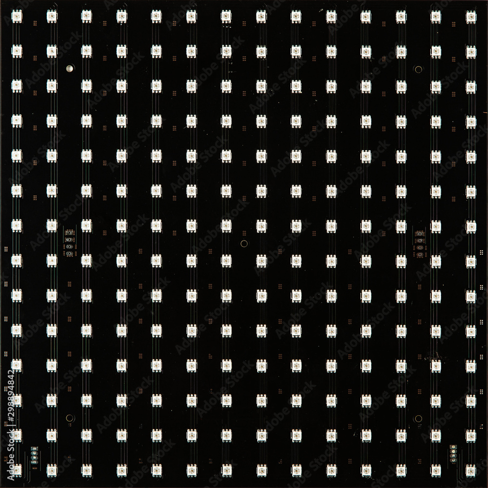 Blank LED matrix isolated on white background Blank LED matrix isolated on white background