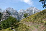 Road of the cares in the passage of the valley through the peaks of Europe