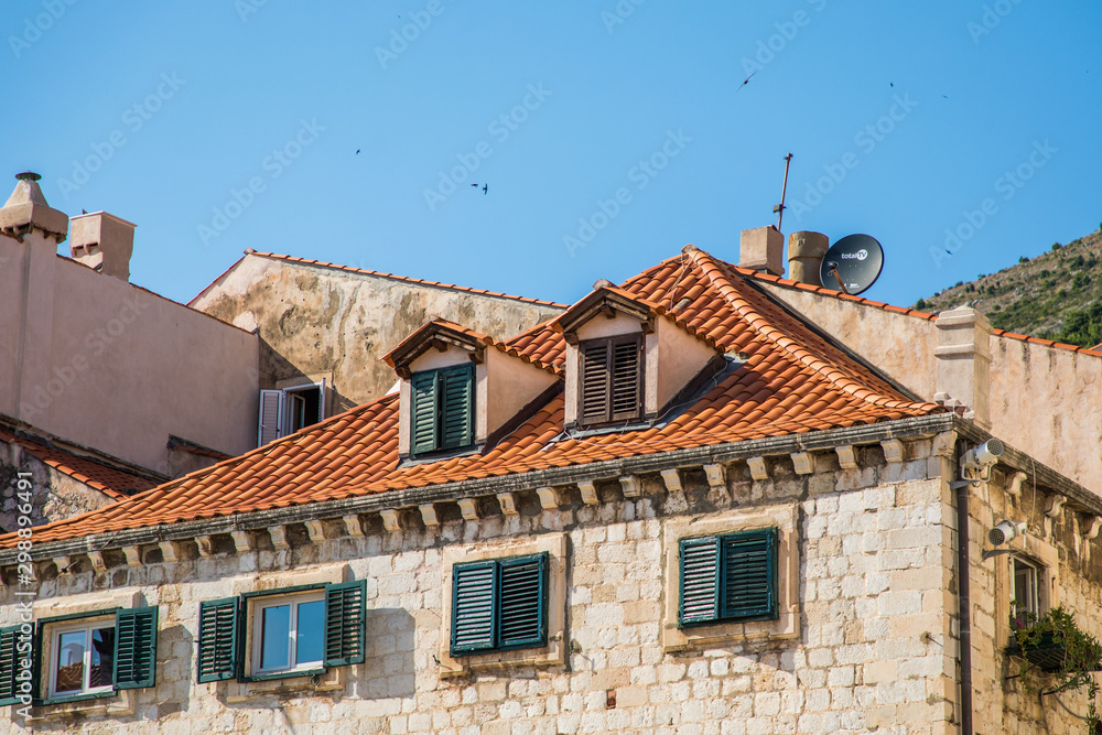 Dubrovnik, Croatia - July, 2019: Dubrovnik old city street.