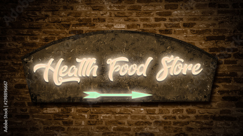 Street Sign HEALTH FOOD STORE