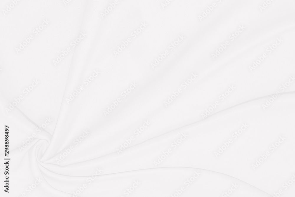 White Cloth background with soft waves.