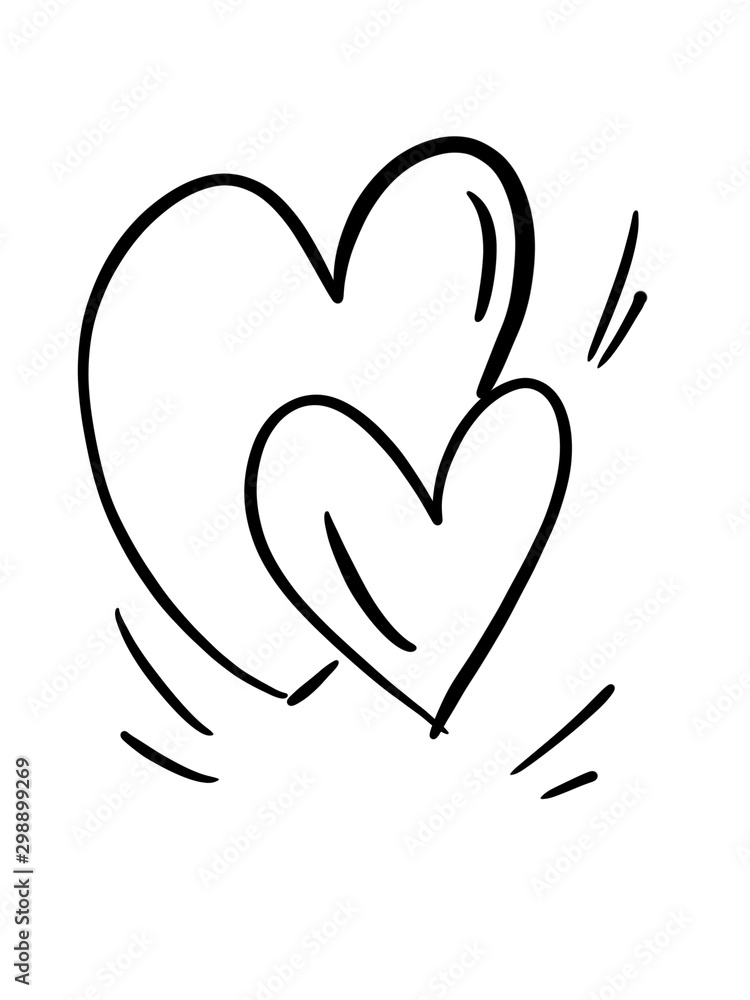 Icon two hearts. Love. Wedding. Hand-drawn Icon two hearts. Love. Wedding. Hand-drawn