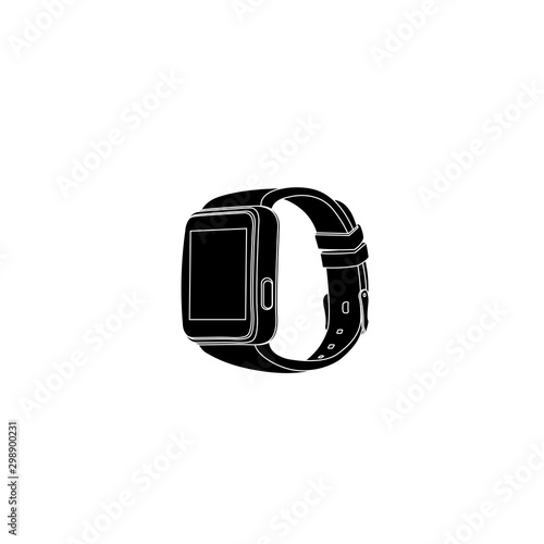 Smart watch vector icon isolated on white background. Modern gadget. High technology device