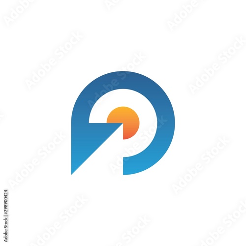 letter p abstract logo