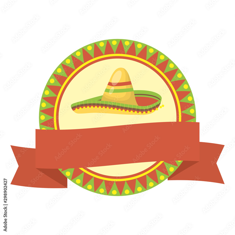 Fototapeta premium traditional mexican hat isolated icon