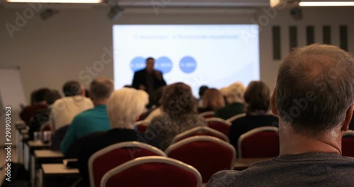 Wallpaper Mural Blur of business Conference and Presentation in the blurred background of event concert lighting at conference hall. Torontodigital.ca