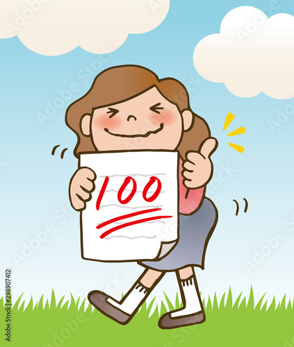 テストで100点　女の子