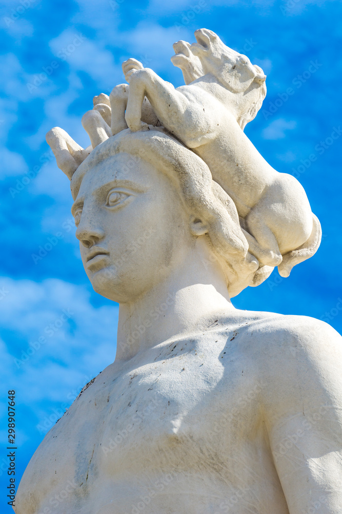 Apollo statue on the Place Massena in Nice, France