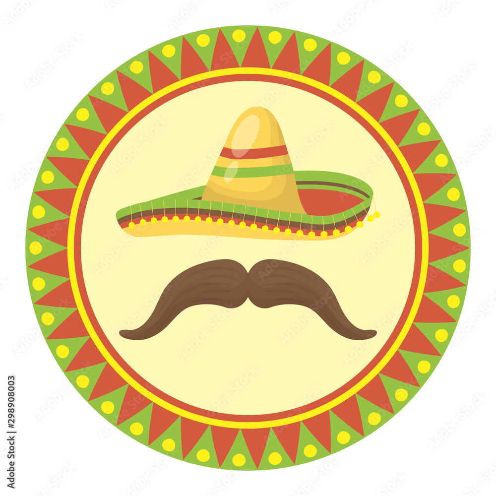 traditional mexican hat with mustache traditional mexican hat with mustache