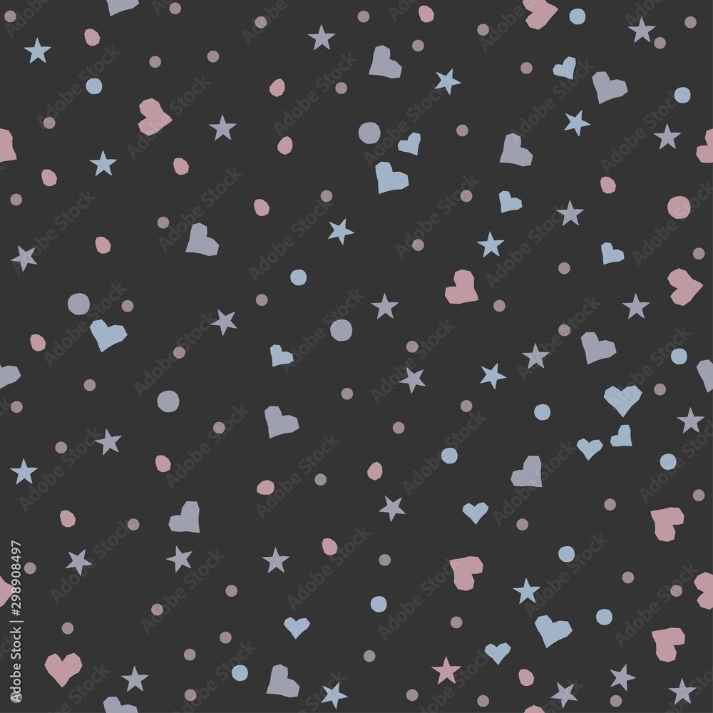 Creative Hand Drawn Seamless Pattern with small hearts and balls.Great for wedding cards, postcards, t-shirts, bridal invitations, brochures, posters, gift wrapping, wall art, wallpapers, etc. Creative Hand Drawn Seamless Pattern with small hearts and balls.Great for wedding cards, postcards, t-shirts, bridal invitations, brochures, posters, gift wrapping, wall art, wallpapers, etc.