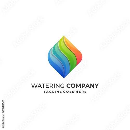 Free Download Multicolored Abstract water Cube Design Vector Template. - GFXLoad