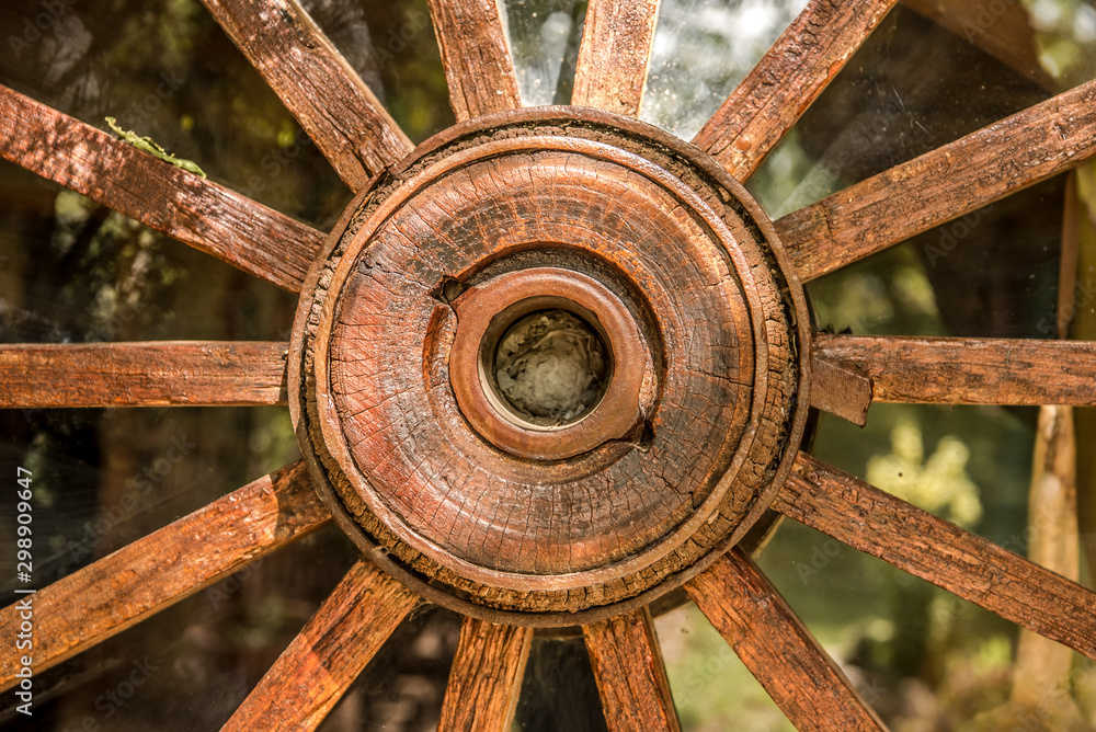 old wagon wheel