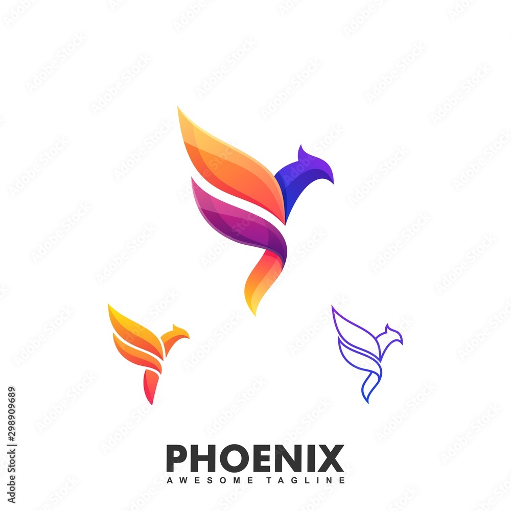 Obraz premium Bird Bundle Eagle Colorful Designs Concept illustration Vector Template.