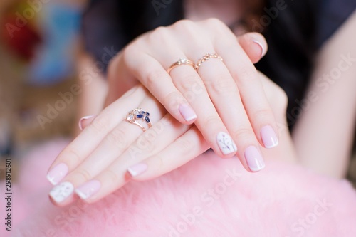 wedding ring on a female hand