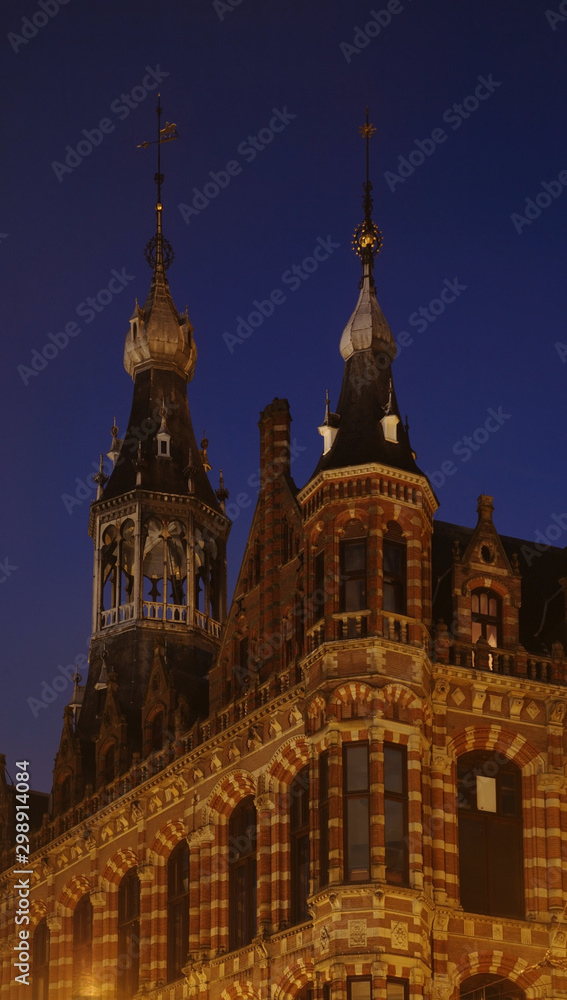 Magna Plaza - Former Post Office at Raadhuisstraat street in Amsterdam. Netherlands