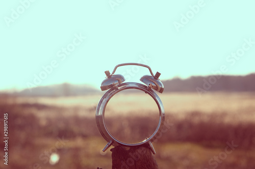 Old alarm clock on the back...