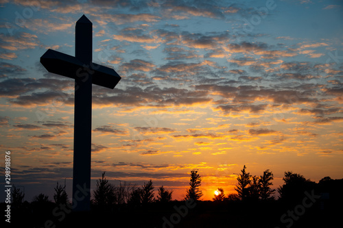 Cross at sunset