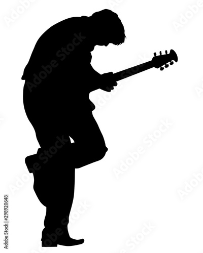 Guitar rock band on a white background