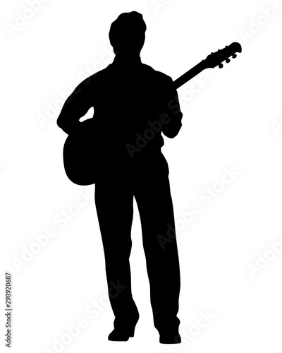 Guitar rock band on a white background