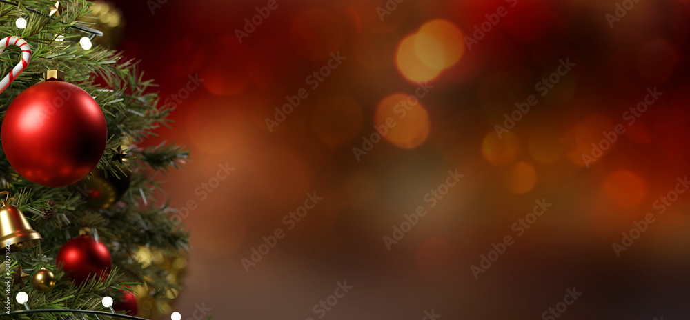 Christmas background with ornament and light atmosphere Christmas background with ornament and light atmosphere