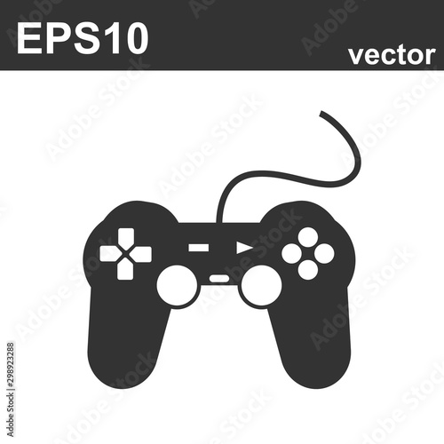 video game controller icon on white. vector sign for design