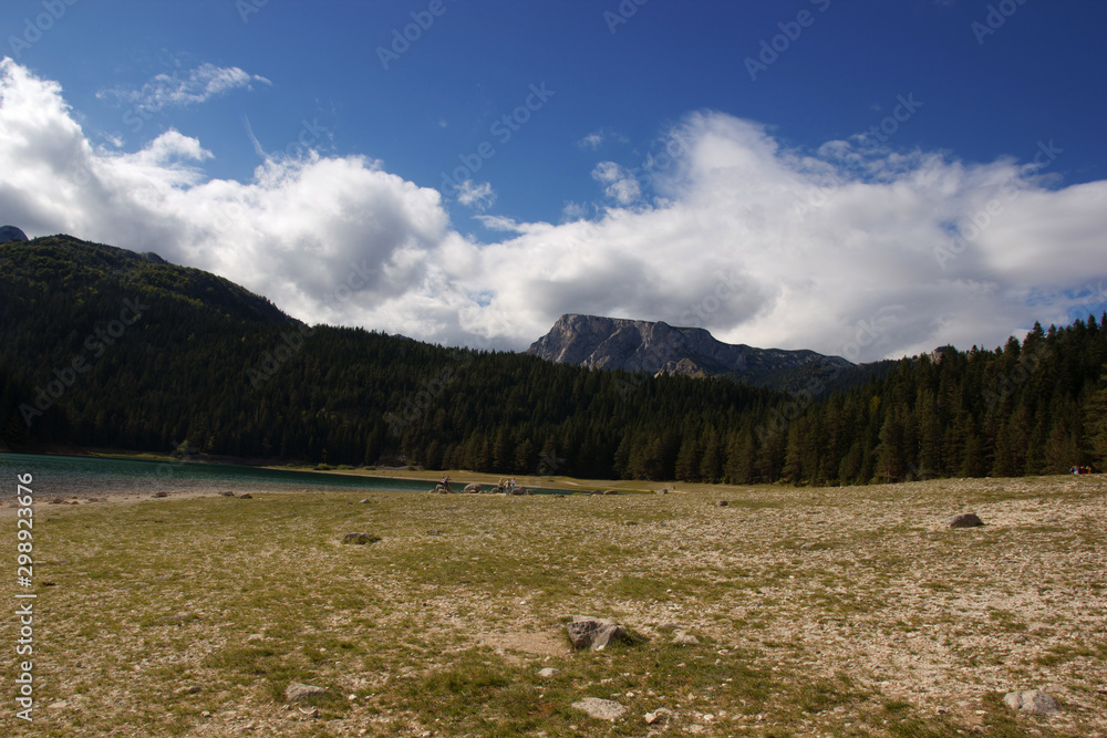 National park in Montenegro. Black lake.