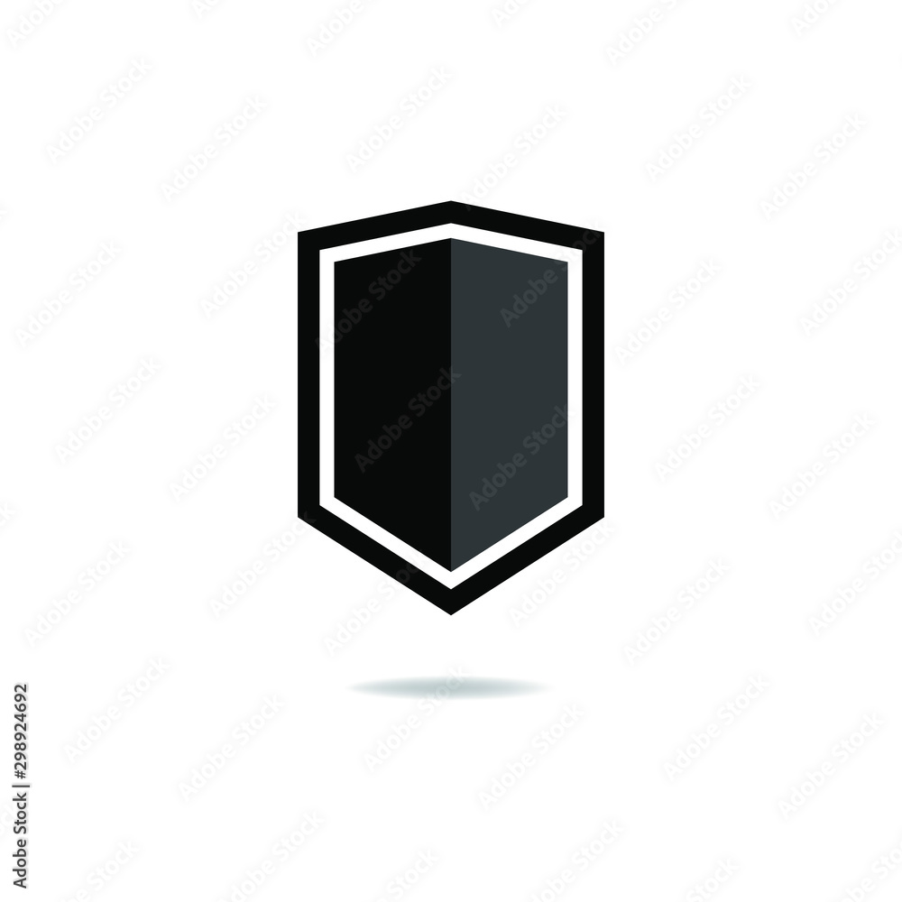 Shield icon design isolated on white background. Vector illustration Shield icon design isolated on white background. Vector illustration