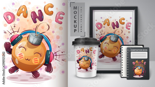 Dance christmas ball poster and merchandising