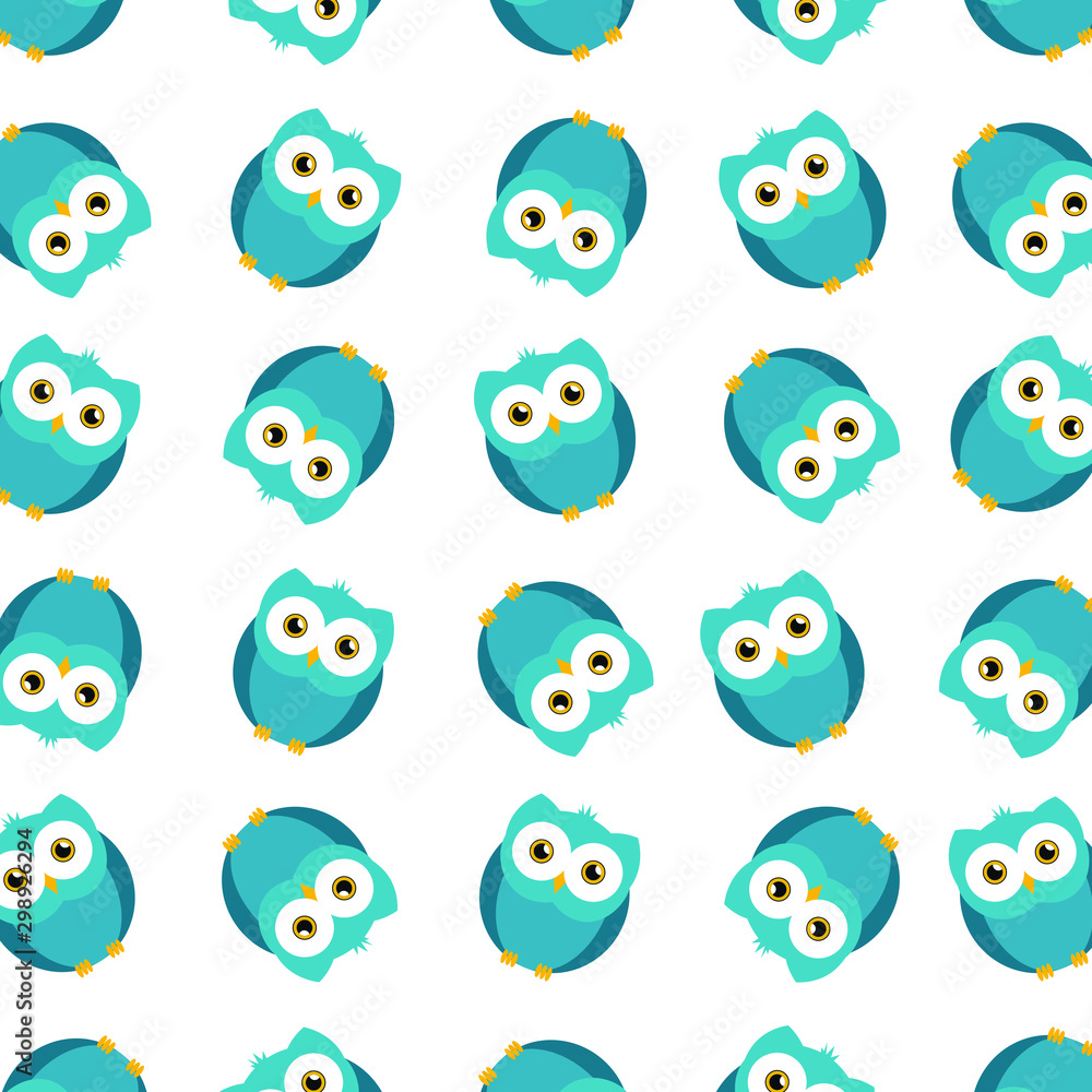 Owl pattern design. Owl background