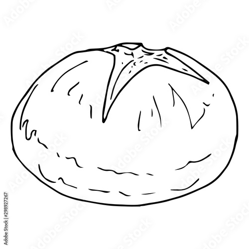 Vector of bread. Logo bakery products. Icon of fresh pastries. Banner hot bread. Bun icon.