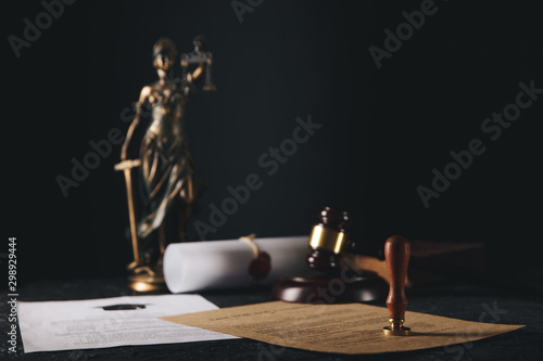 Burden of proof, legal law concept image.